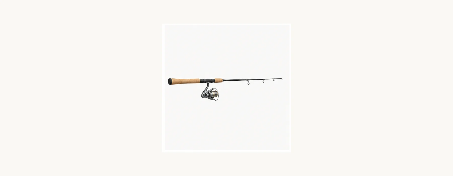 Generic six-foot-nine medium-light fast spinning rod with a small spinning reel.